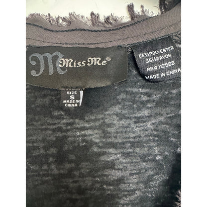 Miss Me Black Tank Top Women's Small