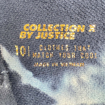 Justice Blue Tie-Dye Hoodie Girl's Size 10