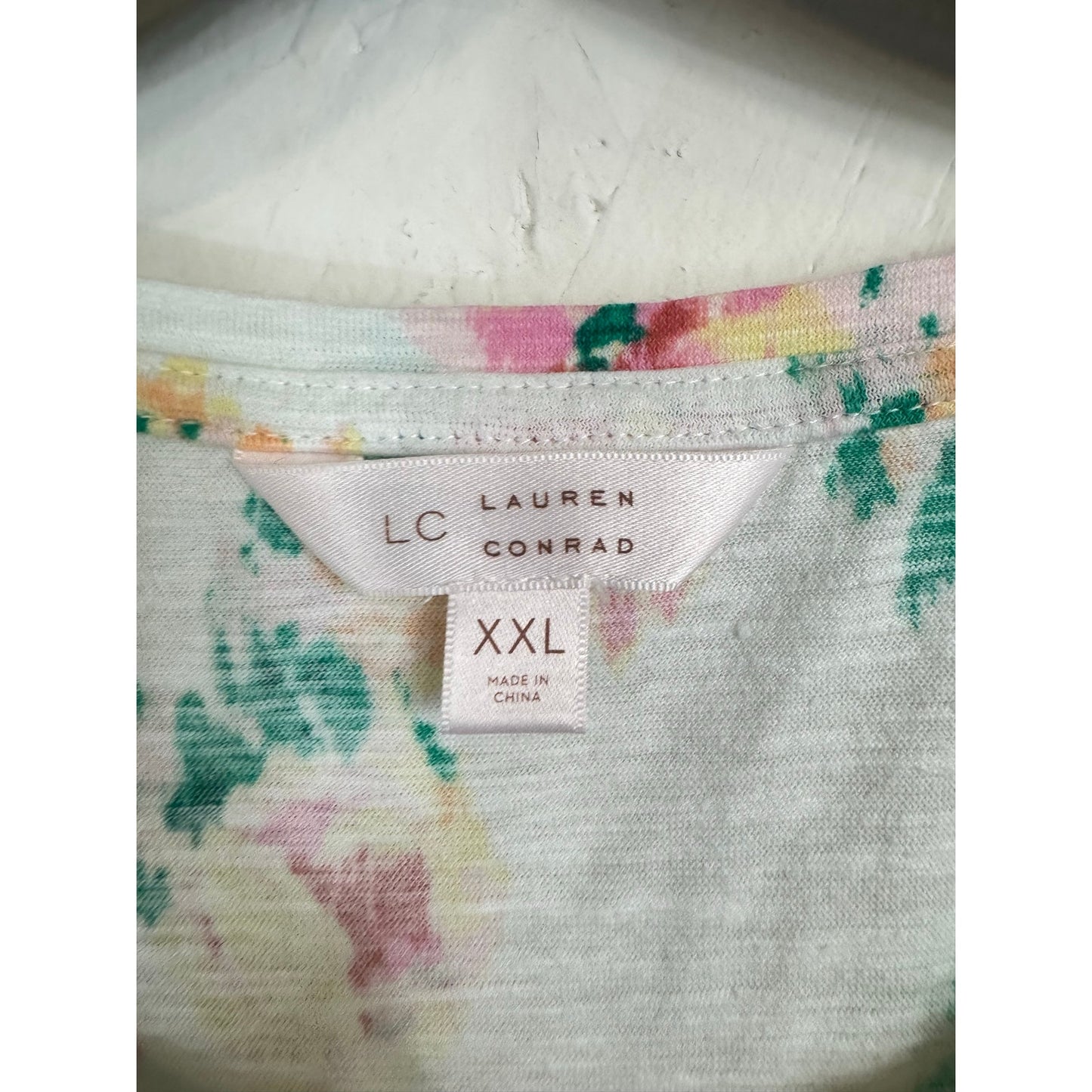 Lauren Conrad White Short Sleeve Blouse Women's XXL