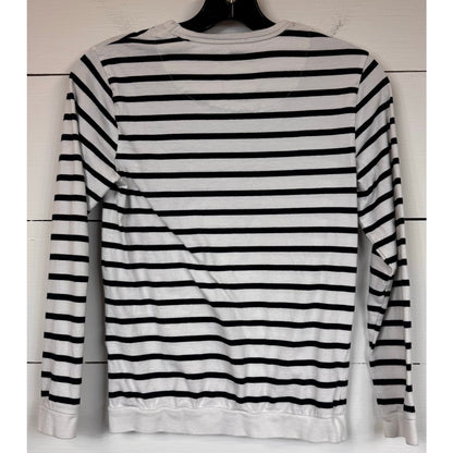Denim & Flower Striped Long Sleeve T-Shirt Girl's Size 9/10