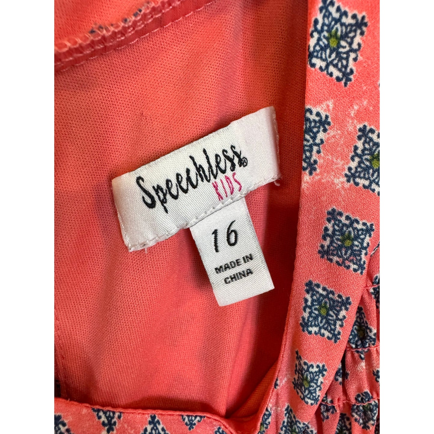 Speechless Sleeveless Romper Girl's Size 16