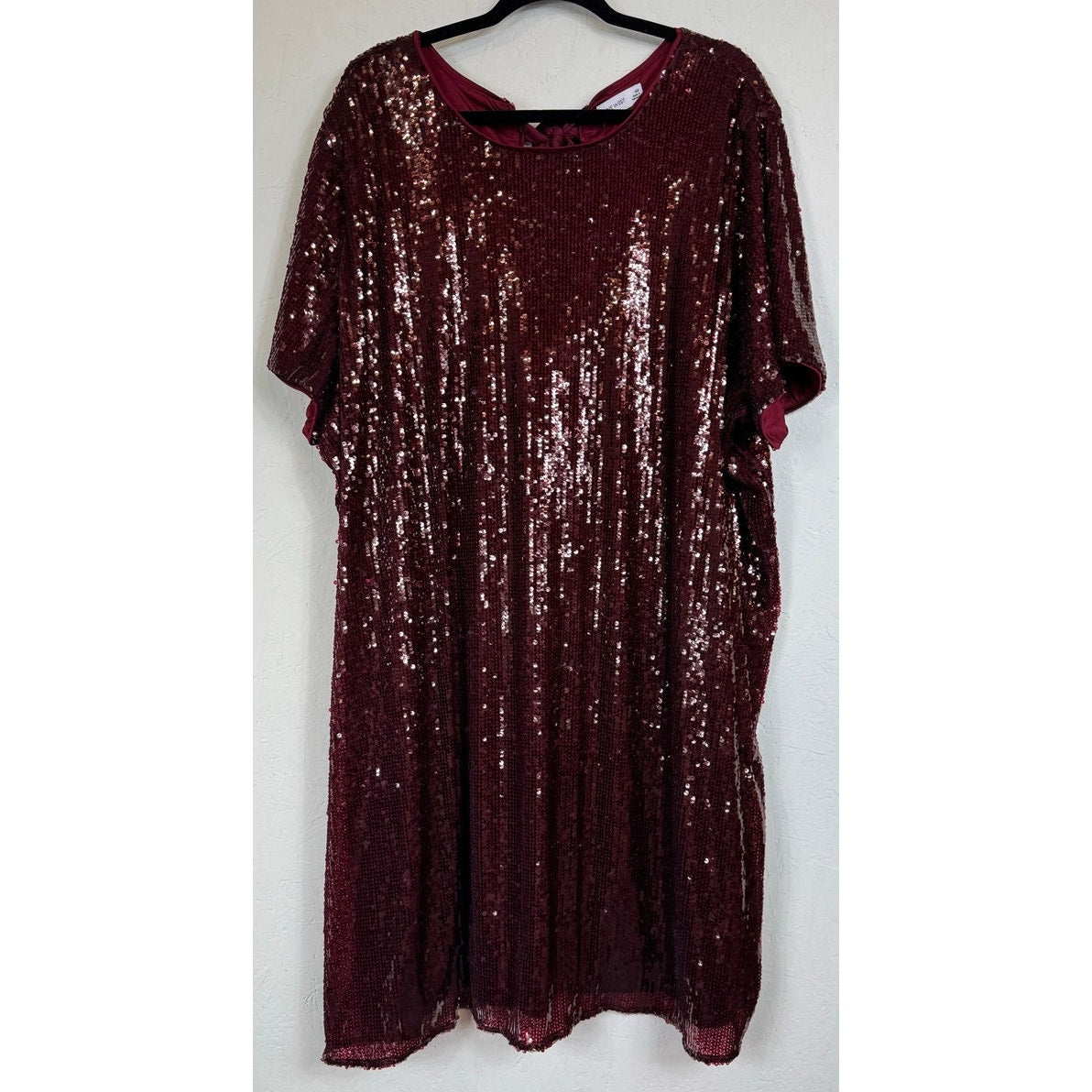 Nine West Red Short Sleeve Knee-length Dress Women's 4x
