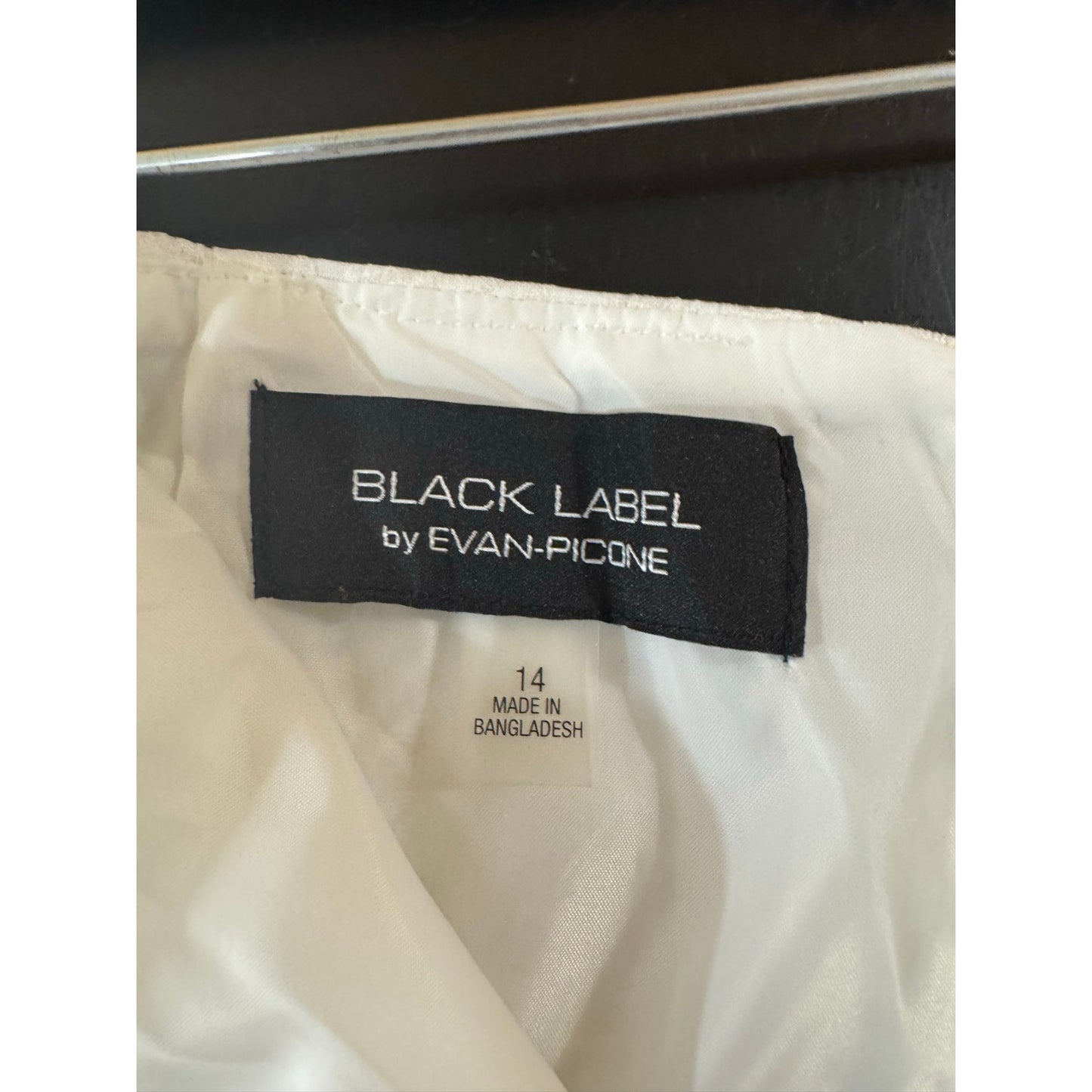Black Label by Evan Picone White Pencil Skirt Women's 14