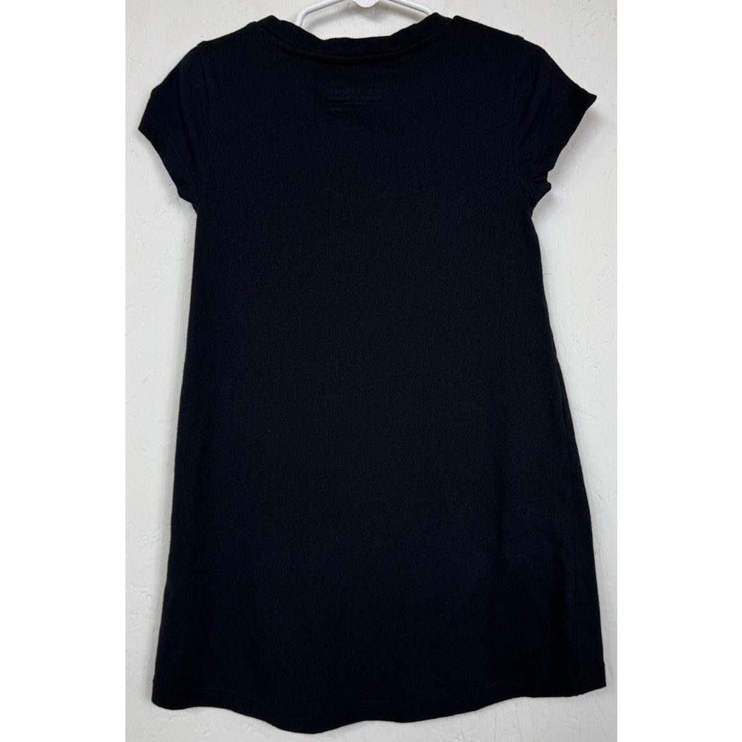 Basic Editions Black T-shirt Dress Girl's Medium (7/8)