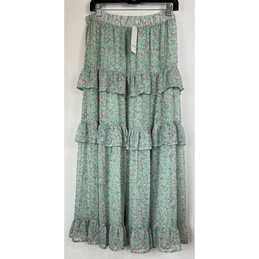Wonderly Green Maxi Skirt Women's XL