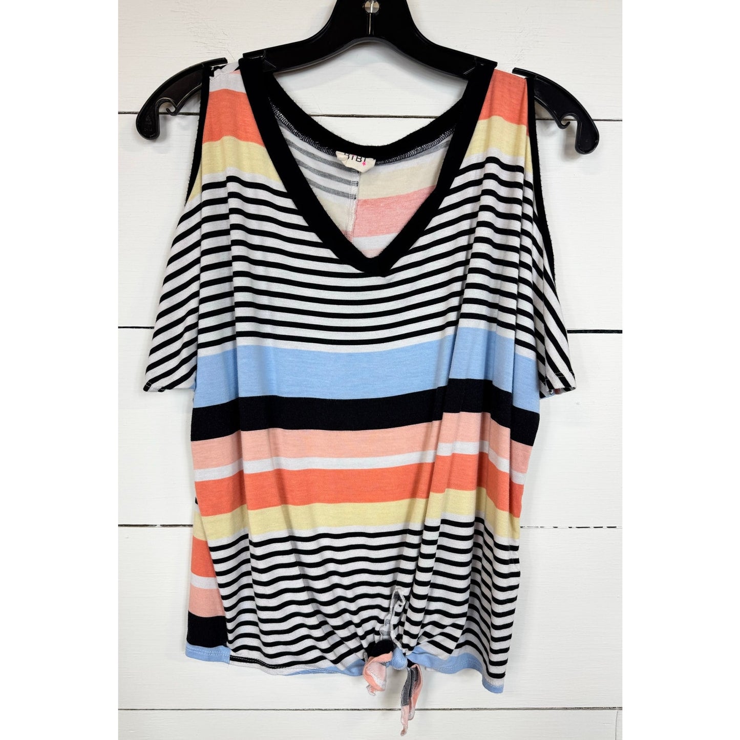 BiBi Short Sleeve Blouse Women's Size Small