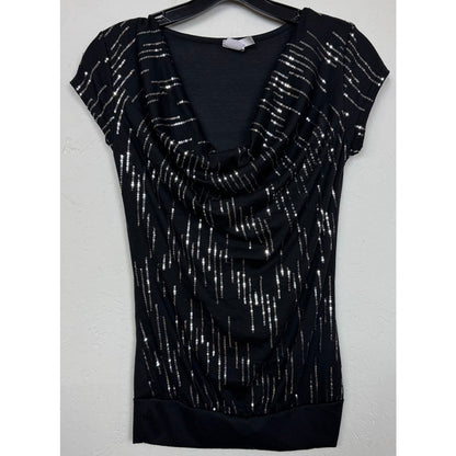 Discreet Black Blouse Women's Medium