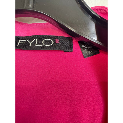Fylo Pink Long Sleeve Button Up Shirt Women's Medium