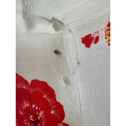 GNW White 3/4 Sleeve Cardigan Women's Large
