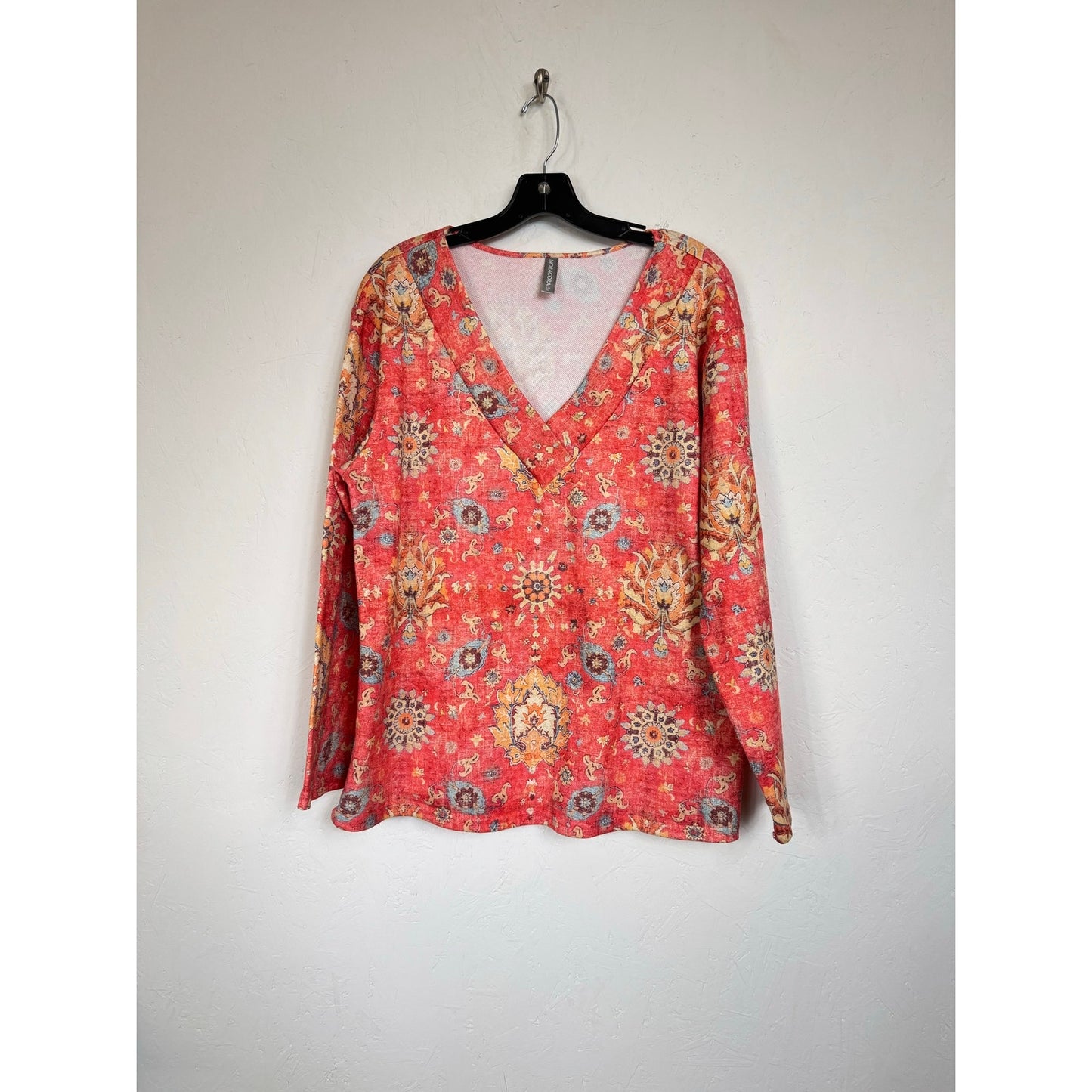 Noracora Orange Long Sleeve Sweater Blouse Women's XL