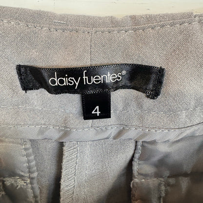 Daisy Fuentes Gray Dress Capris Women's Size 4