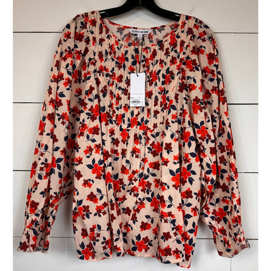 Elizabeth And James Long Sleeve Floral Blouse Women's Size XL