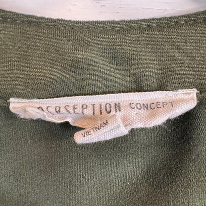 Perseption Concept Green Blouse Women's Size Small