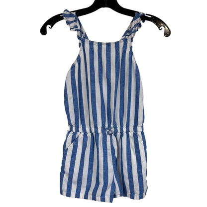 Carter's Blue White Striped Romper Size 8 - Image 1