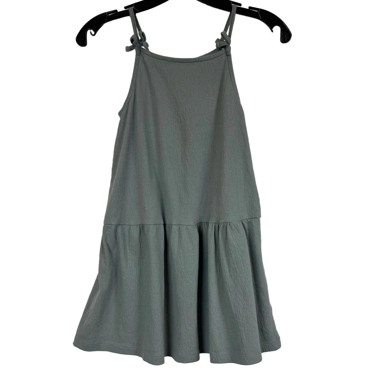Carter's Girls' Sage Green Drop-Waist Tiered Dress Size 8 - Image 1