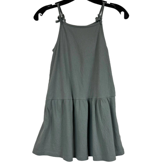 Carter's Girls' Sage Green Drop-Waist Tiered Dress Size 8 - Image 1