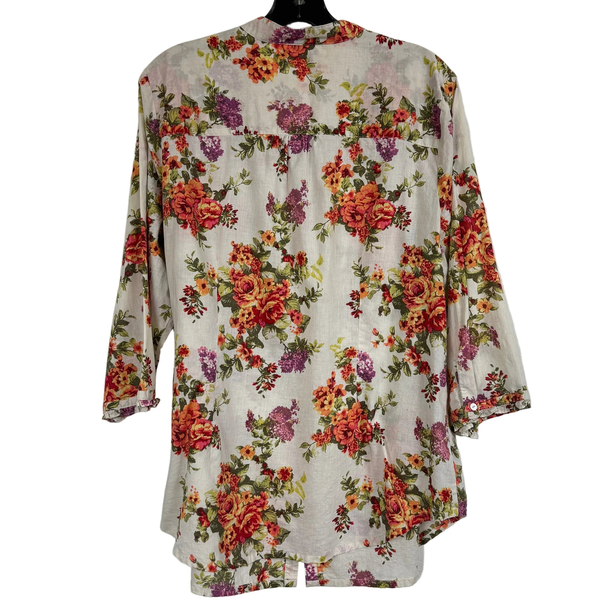 Cato Woman 18/20W Floral Button Down Long Sleeve Blouse Multicolor - Image 2