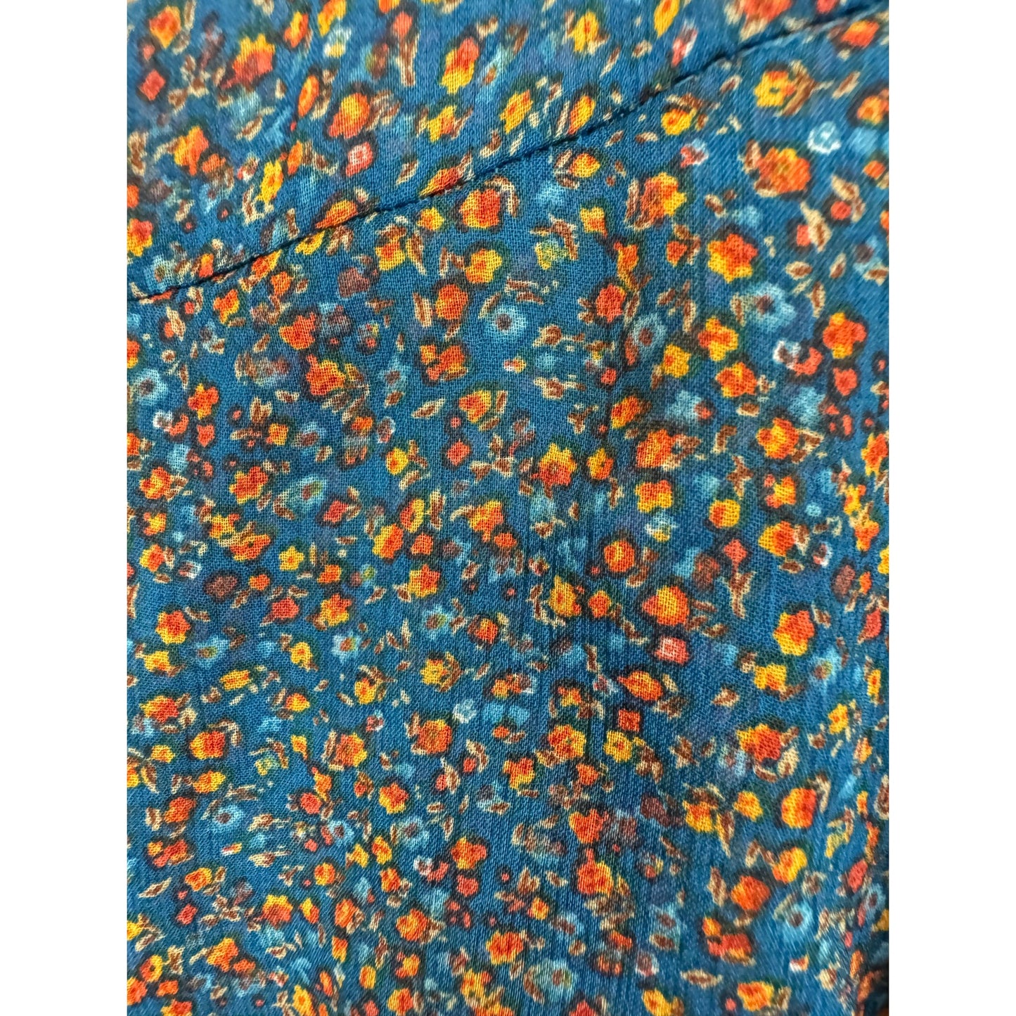 Mossimo Blue Floral Blouse Women's Size Small