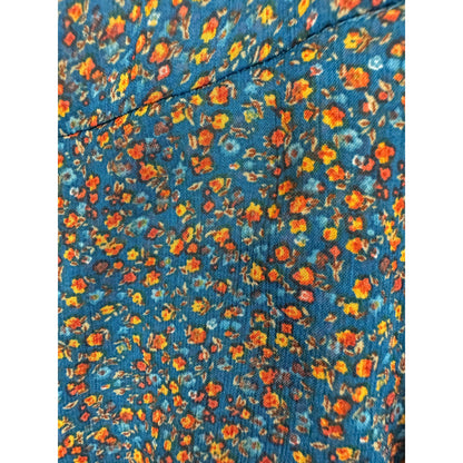 Mossimo Blue Floral Blouse Women's Size Small