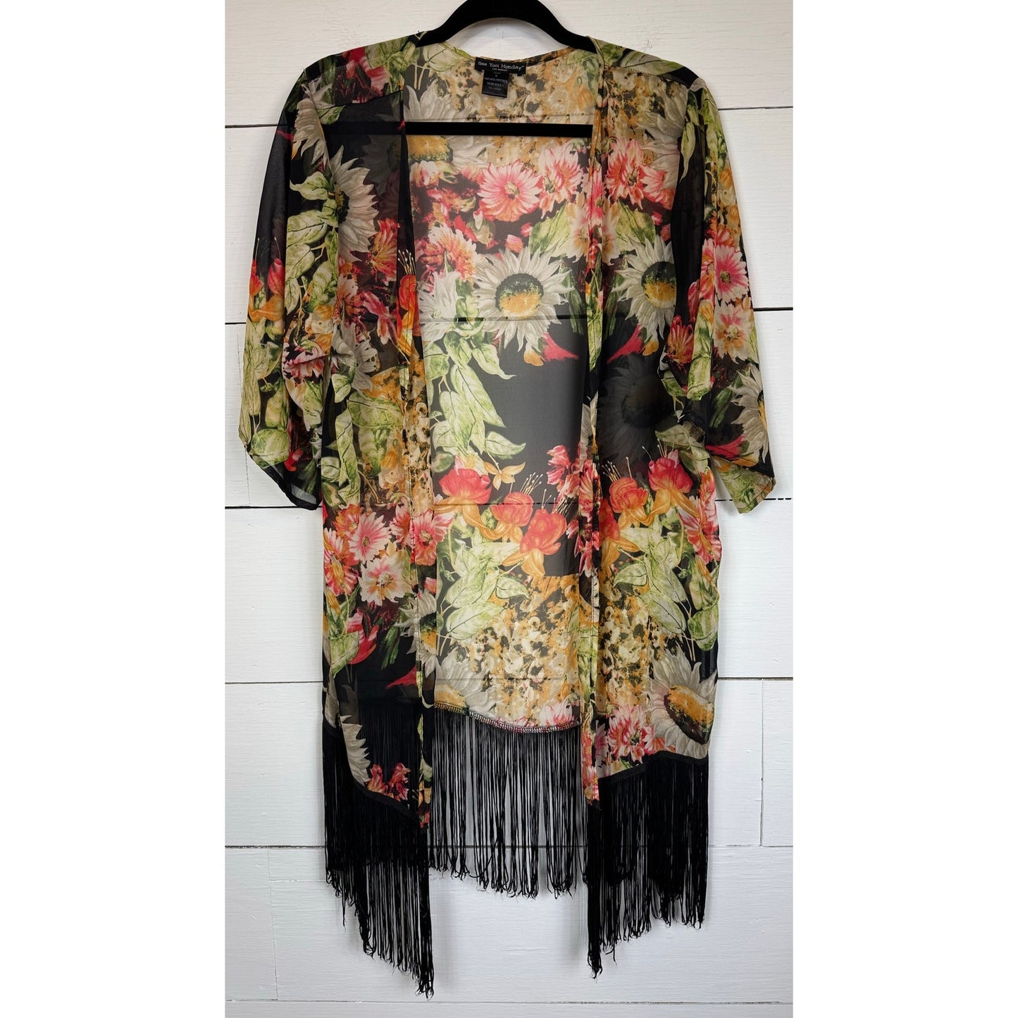 See You Monday Floral Kimono Women's Size Small