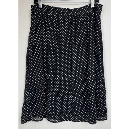 Peter Nygard Black & White Midi Skirt Women's 14 Petite
