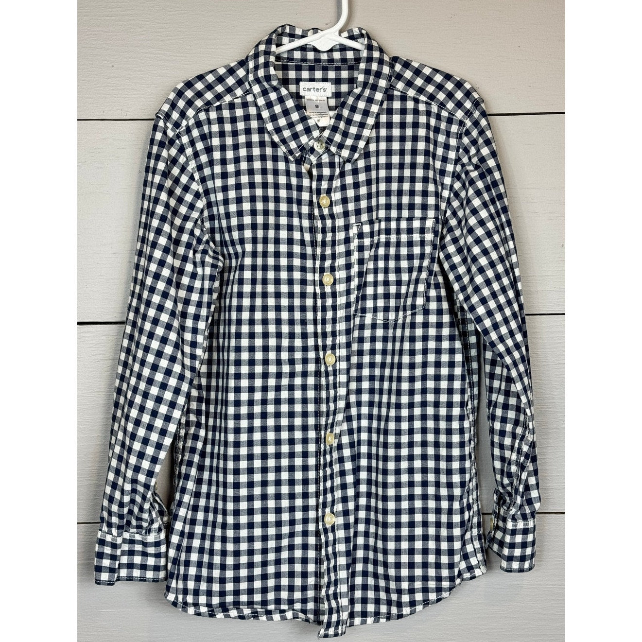 Carter's Long Sleeve Button Up Shirt Boy's Size 8
