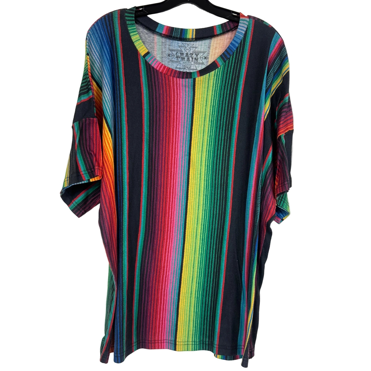 Crazy Train Women's Multicolor Striped Blouse Size  2XL - Image 1