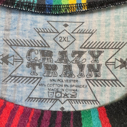 Crazy Train Women's Multicolor Striped Blouse Size  2XL - Image 3