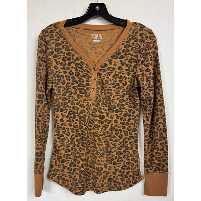 Time And Tru Brown Long Sleeve Shirt Women's Small