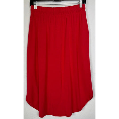 Zenana Red Knee Length Skirt Women's Large