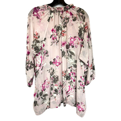 Lauren Conrad Long Sleeve Sheer Blouse Women's Size Medium