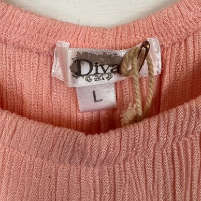 Diva Pink Knee Length Dress Women's Size Large