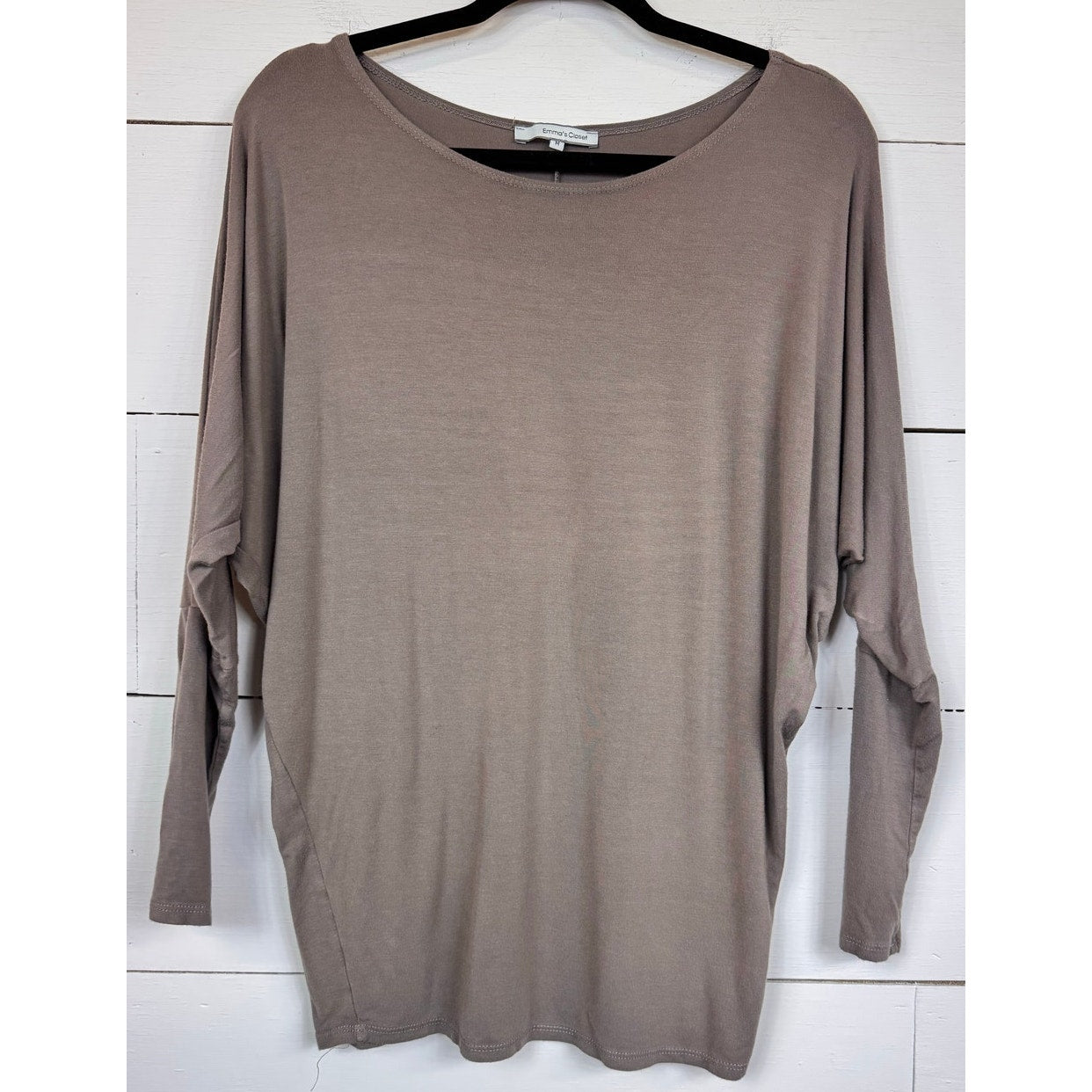 Emma's Closet Brown Long Sleeve Blouse Women's Size Medium