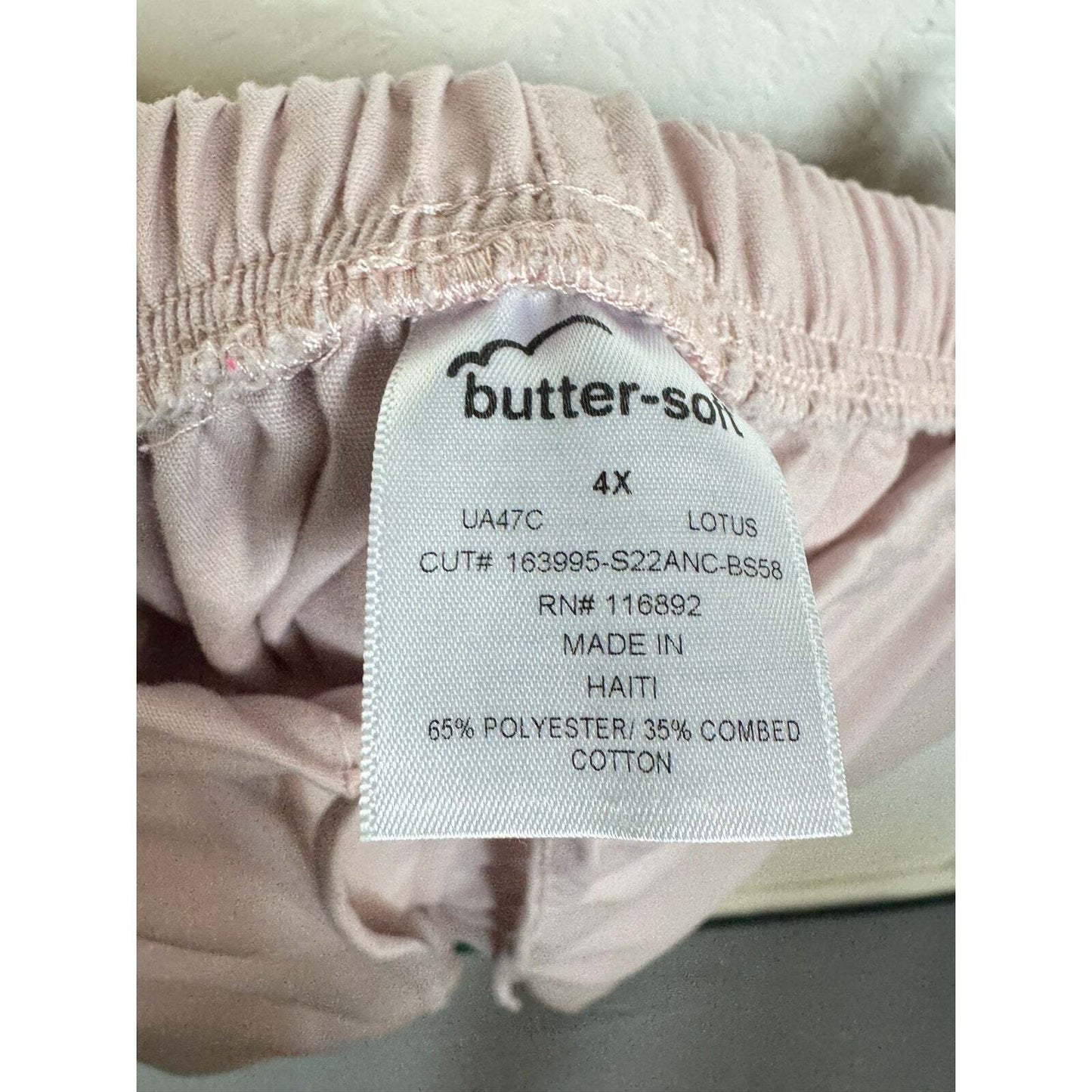 Butter-soft Pink Scrub Set Women's 4X