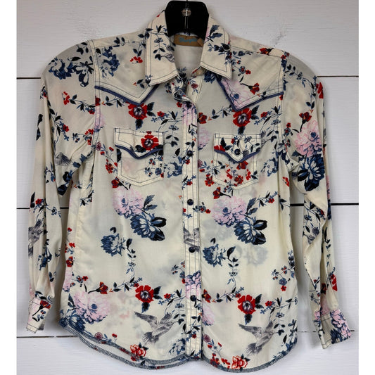 Wrangler Floral Snap Up Shirt Girl's Size Medium