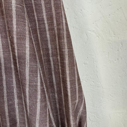 Dazy Women's Brown White Striped Button Up Shirt XL - Image 4