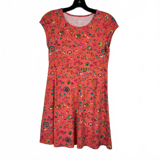 Wonder Nation Coral Short Sleeve Knee-Length Dress Girl's Size XL