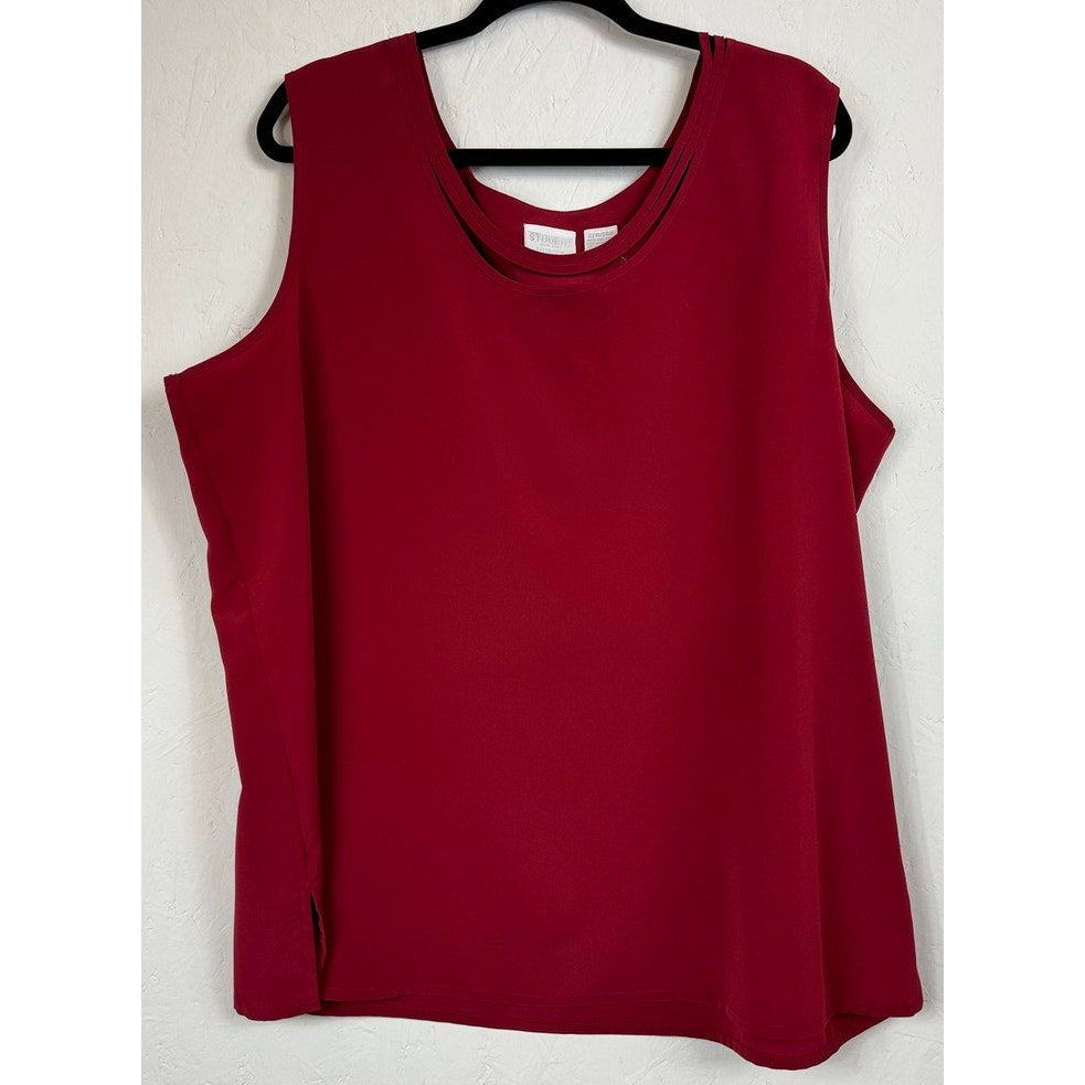Studio C Red Sleeveless Blouse Women's 22/24W