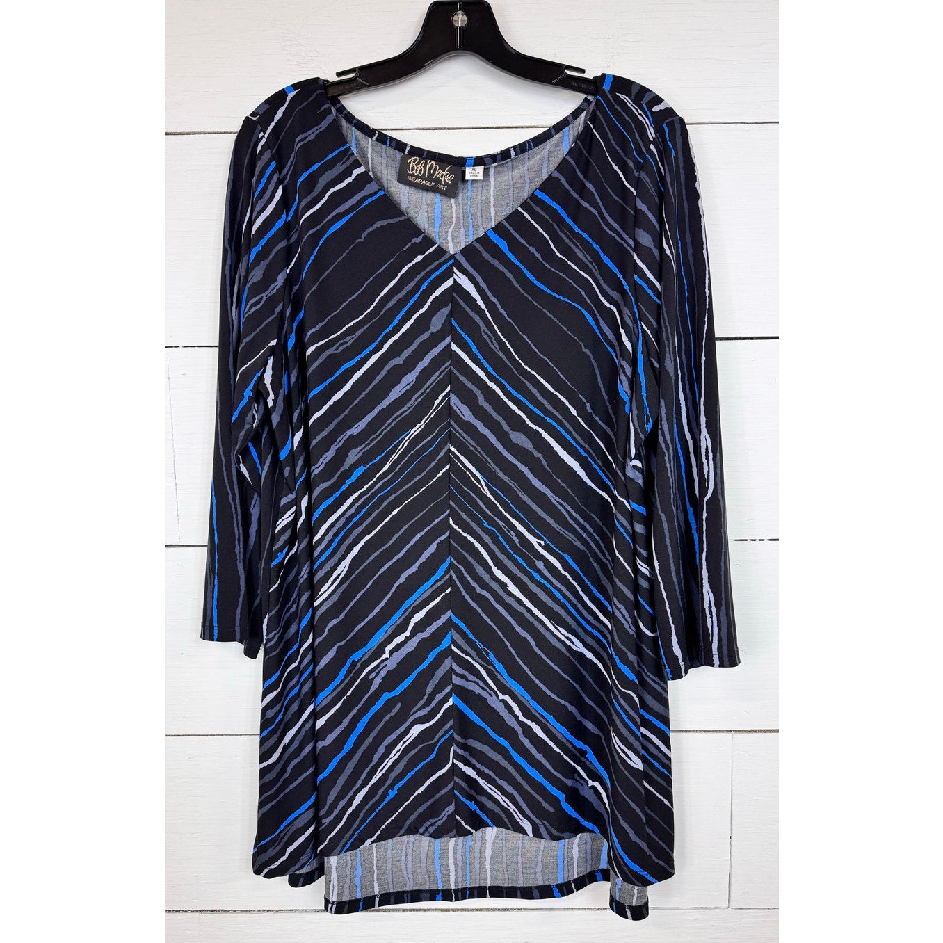 Bob Mocha 3/4 Sleeve Blouse Women's Size XL