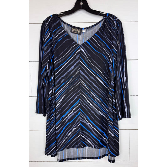 Bob Mocha 3/4 Sleeve Blouse Women's Size XL