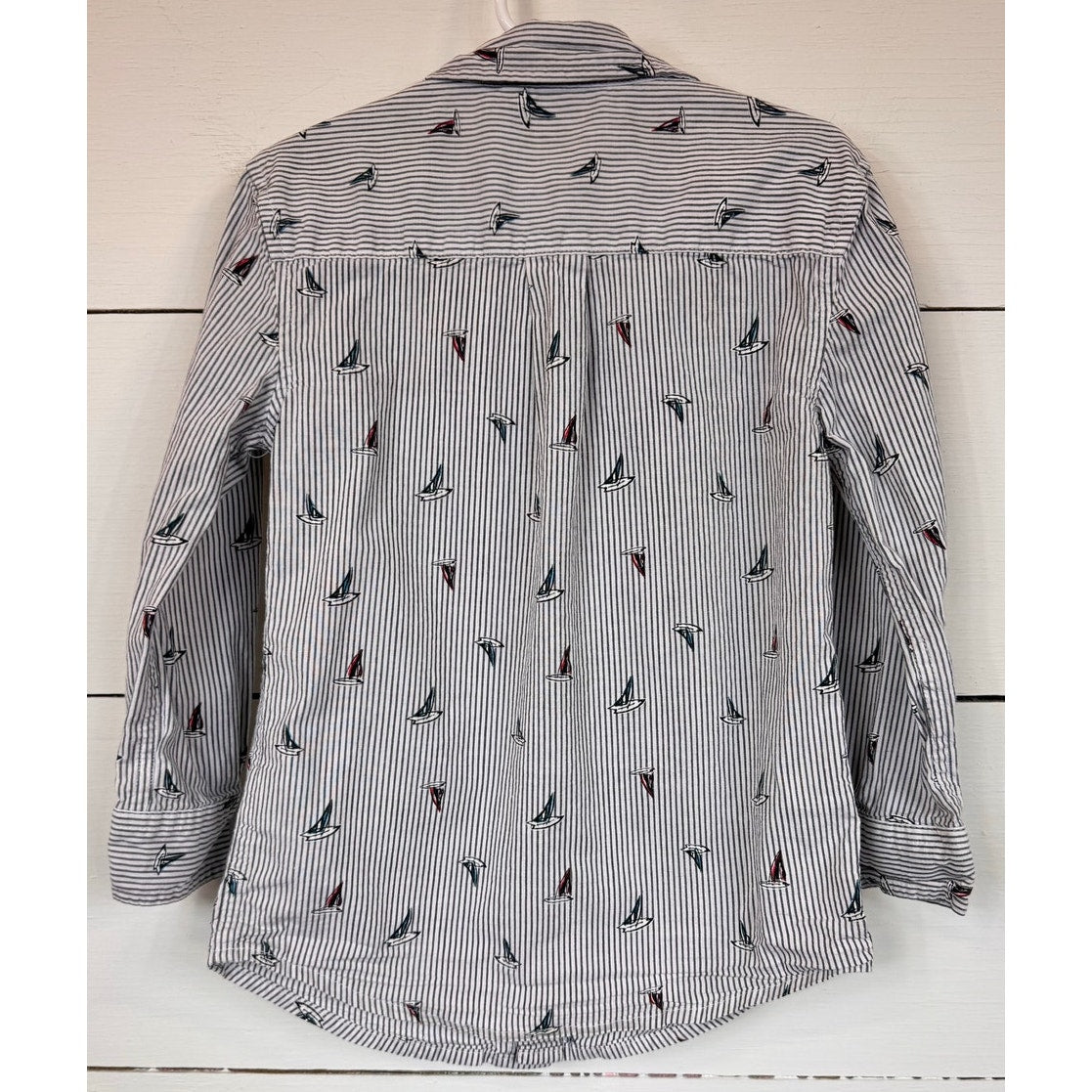 Wonder Nation Striped Button Up Shirt Boy's Size XS (4/5)