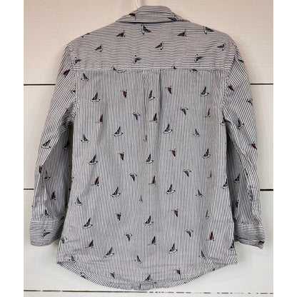 Wonder Nation Striped Button Up Shirt Boy's Size XS (4/5)