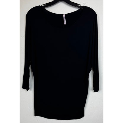 Superline Black Long Sleeve Blouse Women's Medium