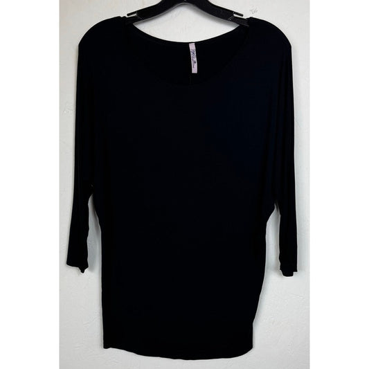 Superline Black Long Sleeve Blouse Women's Medium