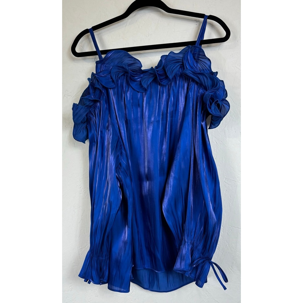 Cato Blue Long Sleeve Blouse Women's 26/28W