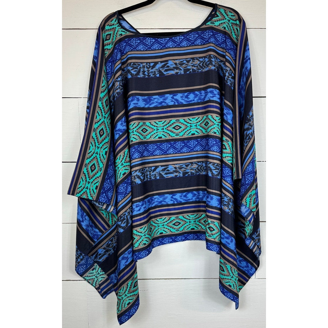 Cato Blue Black Shaw Women's One Size