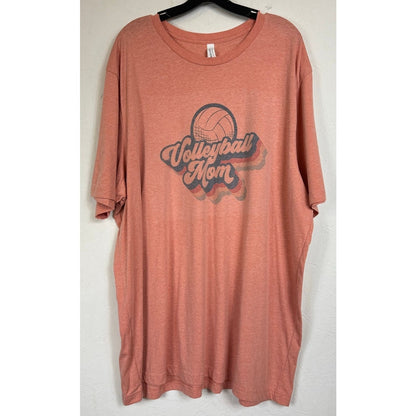Canvas Orange Short Sleeve T-shirt Women's 4XL