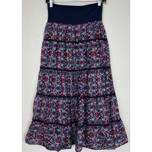Reba Blue Maxi Skirt Women's Size Small