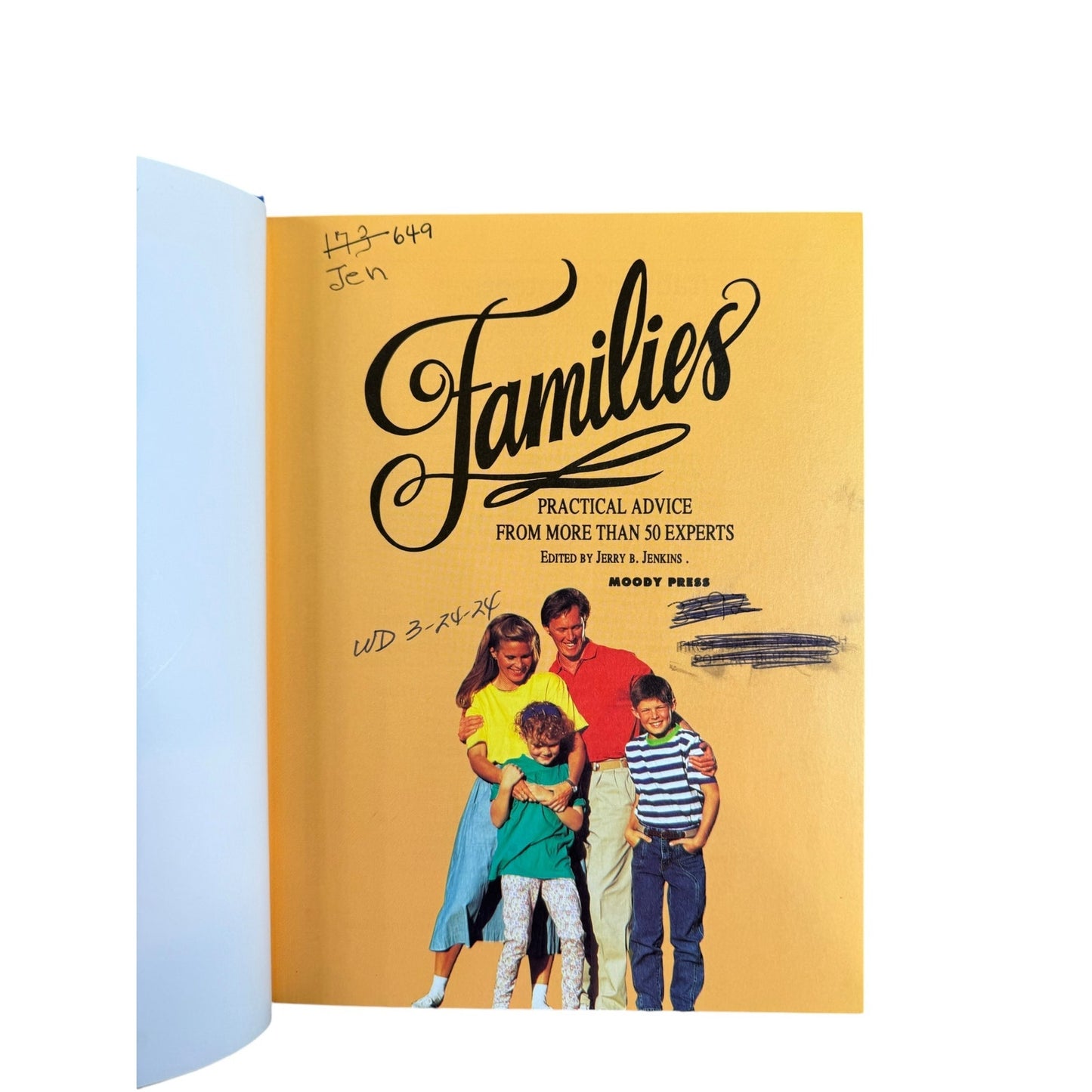 Families by Jerry B. Jenkins (Hardcover)