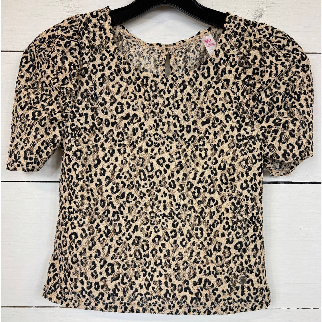 Justice Animal Print Blouse Girl's Size 8